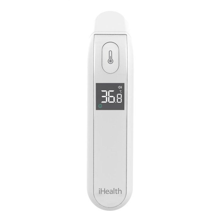 Ihealth Termómetro Digital Clínico Sin Contacto con Piel, Infrarrojos para Temperatura Corporal, Pantalla Iluminada 2 Ihealth Termómetro Digital Clínico Sin Contacto con Piel, Infrarrojos para Temperatura Corporal, Pantalla Iluminada 2