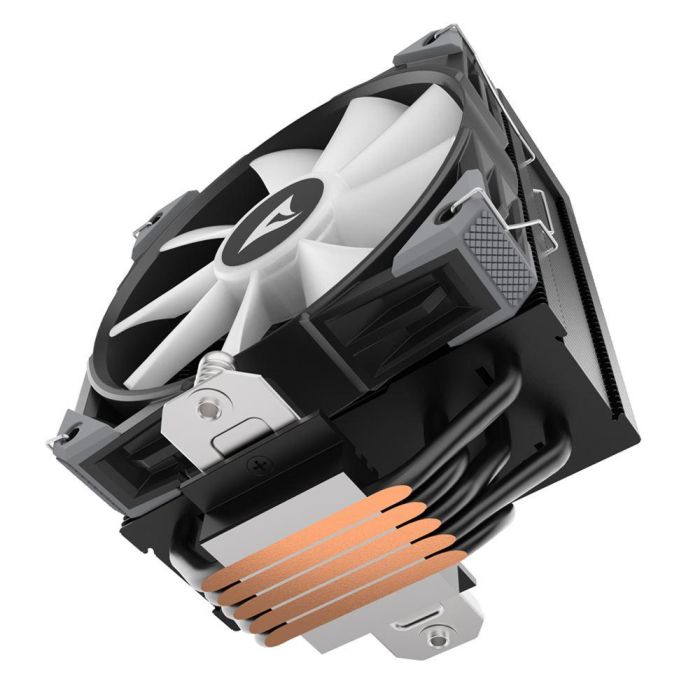 SHARKOON Refrigerador de aire para CPU A50 RGB con ventilador de 12 cm, 5 tubos de calor, TDP 230W, compatible con LGA1851, Negro 4