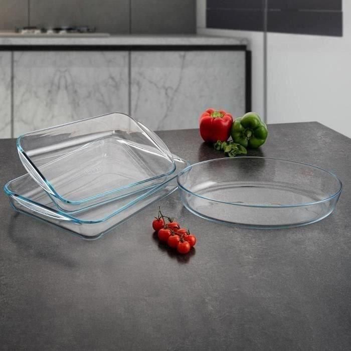 Pyrex Fuente Rectangular Cook&Enjoy con Asas de Vidrio Borosilicato para Horno, Microondas, Congelador y Lavavajillas, 35x23x6 cm Transparente 3 Pyrex Fuente Rectangular Cook&Enjoy con Asas de Vidrio Borosilicato para Horno, Microondas, Congelador y Lavavajillas, 35x23x6 cm Transparente 3