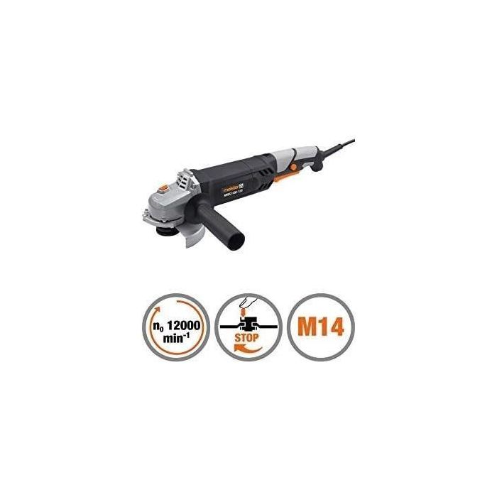 Amoladora angular MEISTER 1100 W - Para discos de Ø 125 mm - Mango lateral con 3 posiciones - Velocidad de rotación: 12,000 1 / min 5 Amoladora angular MEISTER 1100 W - Para discos de Ø 125 mm - Mango lateral con 3 posiciones - Velocidad de rotación: 12,000 1 / min 5