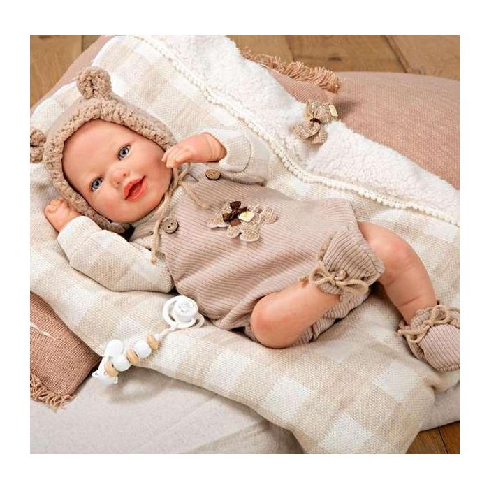 Muñecas Arias Muñeco Reborn Ruben c/cojin, Cuerpo Blando 45 cm 3