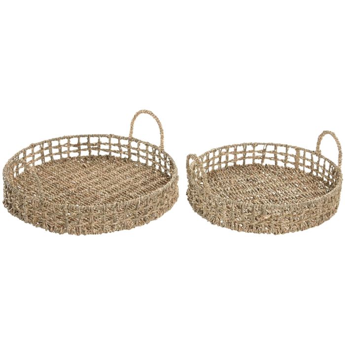 Bandeja Tropical DKD Home Decor Natural 40 x 15 x 40 cm Set de 2 (2 Unidades) 0 Bandeja Tropical DKD Home Decor Natural 40 x 15 x 40 cm Set de 2 (2 Unidades) 0