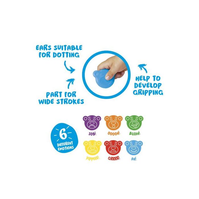 Carioca 42958 Teddy Crayons BABY - Caja de 48 unidades para bebés 1 Carioca 42958 Teddy Crayons BABY - Caja de 48 unidades para bebés 1