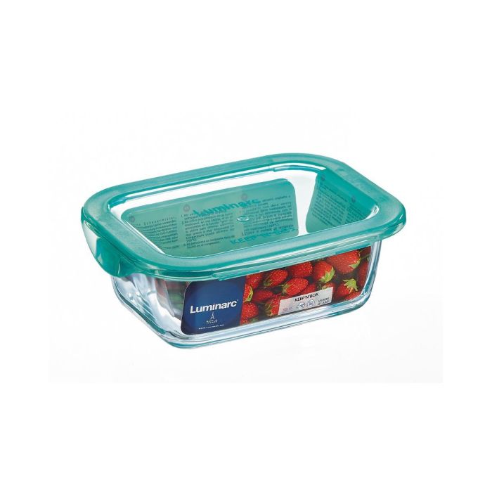 Recipiente Rectangular Vidrio con Tapa Keep'N Lagon Luminarc 18,5x13x6,6 cm - 122 cL 2