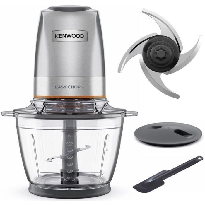 Kenwood CHP62.400SI Robot Multifunción de Cocina, 500W de Potencia, Capacidad Total de 1.2 Litros, 2 Velocidades y Accesorios Variados