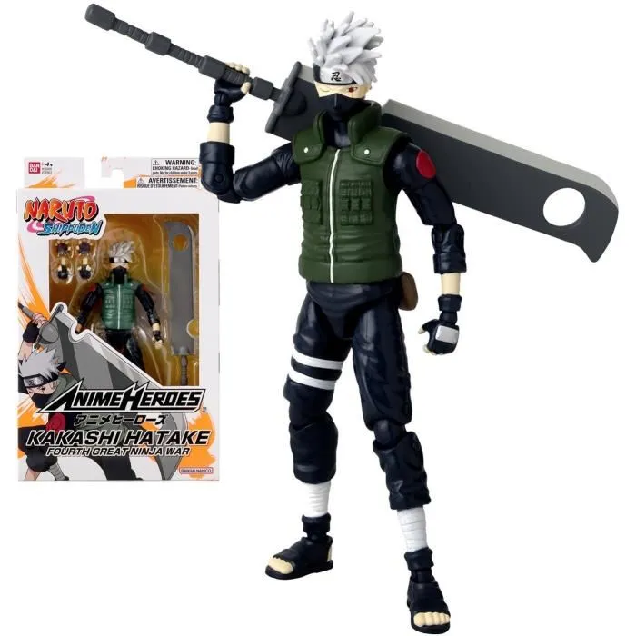 Bandai Anime Heroes Figura Naruto Shippuden Kakashi Hatake (Cuarta Gran Guerra Ninja) - 17 cm 2