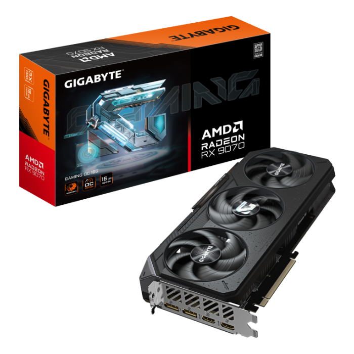 GIGABYTE Radeon RX 9070 GAMING OC 16G Tarjeta Gráfica - 16GB GDDR6, PCI-E 5.0, WINDFORCE 3X, RGB, GV-R9070GAMING OC-16GD GIGABYTE Radeon RX 9070 GAMING OC 16G Tarjeta Gráfica - 16GB GDDR6, PCI-E 5.0, WINDFORCE 3X, RGB, GV-R9070GAMING OC-16GD