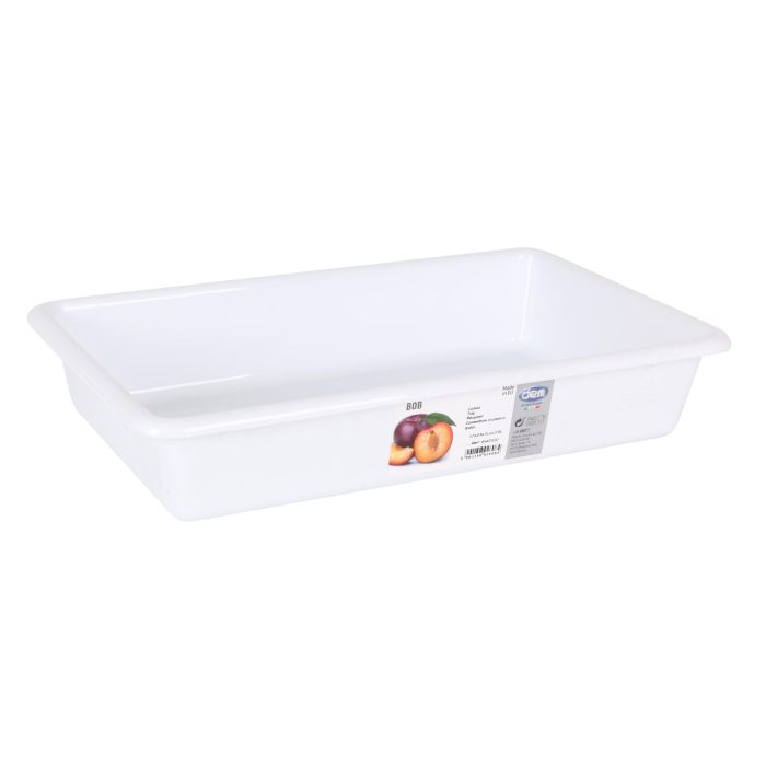 Cubeta Blanca 37x23x7 cm / 3.6L Bob - Dem (24 Unidades) 4 Cubeta Blanca 37x23x7 cm / 3.6L Bob - Dem (24 Unidades) 4