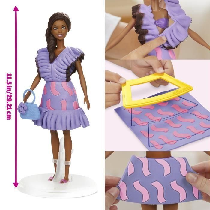 Play-Doh HASG13595X0 Set de plastilina Barbie estilo Fashionista 1
