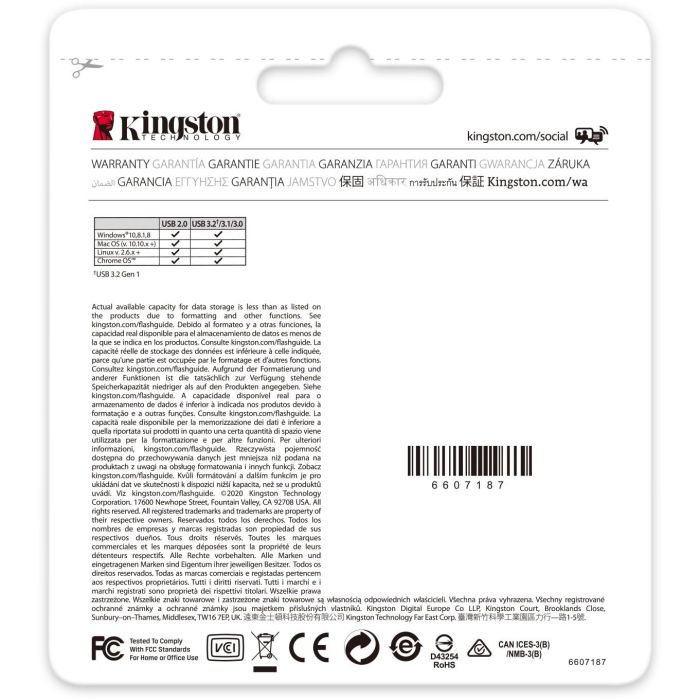 Kingston DataTraveler Exodia 2 Piezas - Memoria Flash USB 3.2 Gen 1 (Black + Teal) - Almacenamiento portátil de 256GB 6