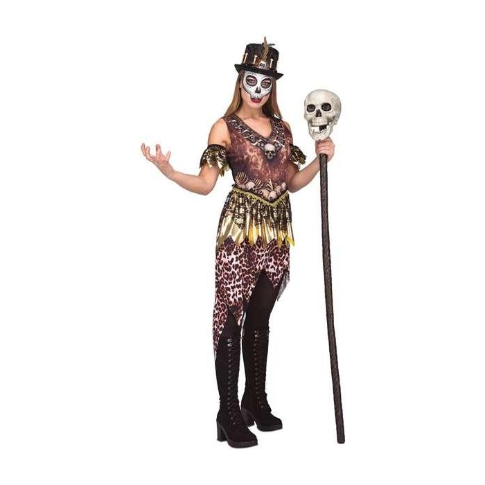 My Other Me Disfraz Voodoo Cannibal para Adultos Talla M-L - Incluye Vestido y Brazaletes, 100% Poliéster