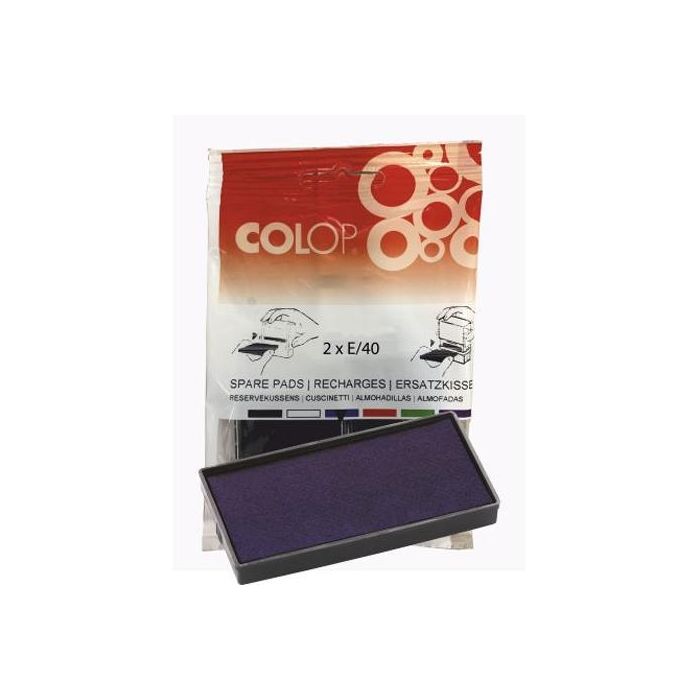 Colop Almohadilla E-40 Azul Blister -2U- Colop Almohadilla E-40 Azul Blister -2U-