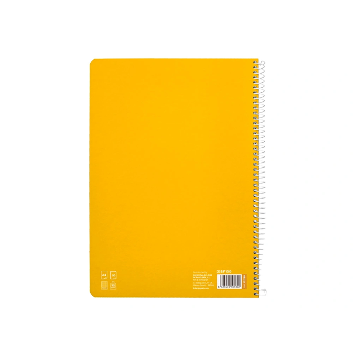 Liderpapel Cuaderno Espiral A4 Pautaguía Tapa Dura 80 Hojas 90 Gr Cuadro Pautado 3mm Color Amarillo 2