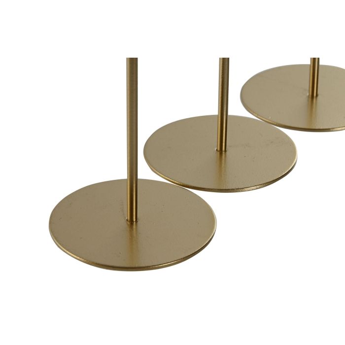 Candelabro Glam DKD Home Decor Dorado 8 x 20 x 8 cm Set de 3 4