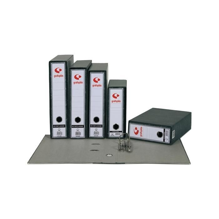 Grafoplás Estuche Archivador Ecoclassic A4 Cartón Forrado Papel 2 mm Gris Plomo Grafoplás Estuche Archivador Ecoclassic A4 Cartón Forrado Papel 2 mm Gris Plomo