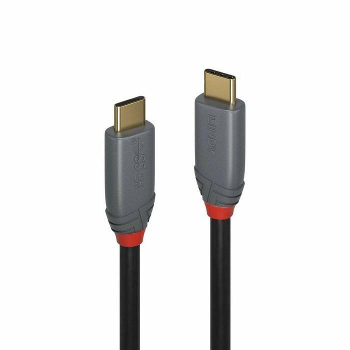 Lindy 2m USB 3.2 Type C Cable, 5A PD, Anthra Line Lindy 2m USB 3.2 Type C Cable, 5A PD, Anthra Line
