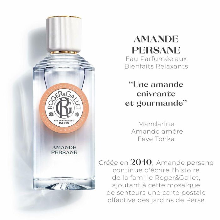 Roger & Gallet AMANDE PERSANE agua perfumada bienestar - Eau de Cologne unisex 100 ml 1 Roger & Gallet AMANDE PERSANE agua perfumada bienestar - Eau de Cologne unisex 100 ml 1