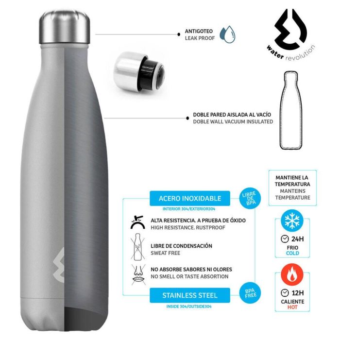 Botella Negro Water Revolution 500ml 2 Botella Negro Water Revolution 500ml 2
