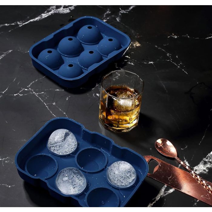 Inde Cubitera Flexible de Silicona Roja para 6 Cubitos de Hielo, 18 x 12.5 x 4.75 cm (24 Unidades)