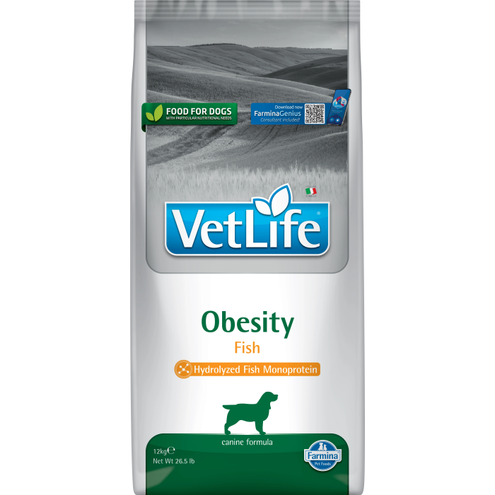 Farmina Vet Life Nat Dog Obesity Pescado Adult 12 kg