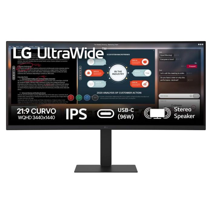 LG Monitor Curvo 34" UltraWide LG8806096594759, Panel IPS 100 Hz 5 ms 14