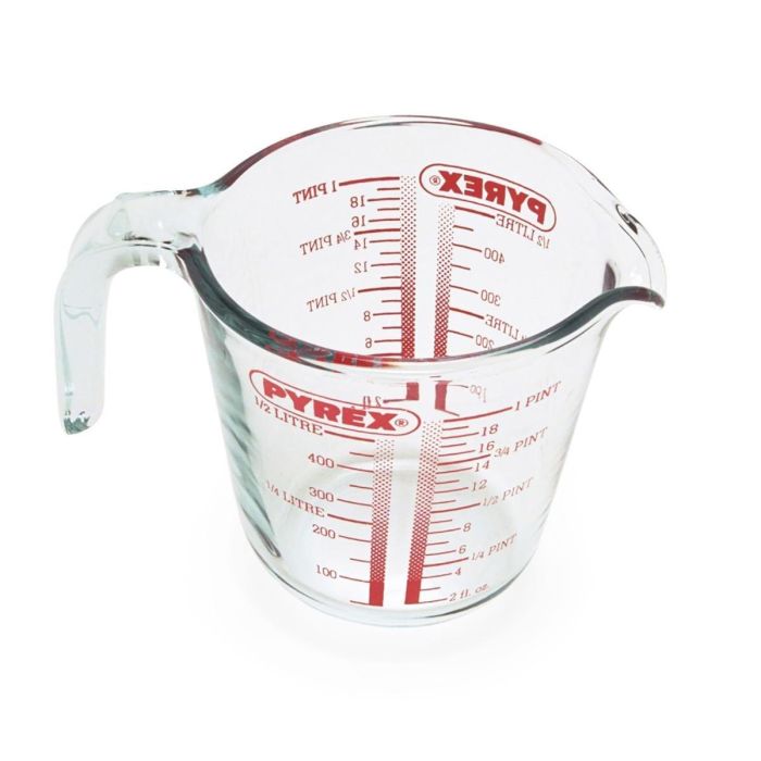 Pyrex Iconic'S Jarra Medidora de Vidrio 16,5x11,9x12 cm Resistente. Apta Horno, Microondas, Congelador y Lavavajillas.