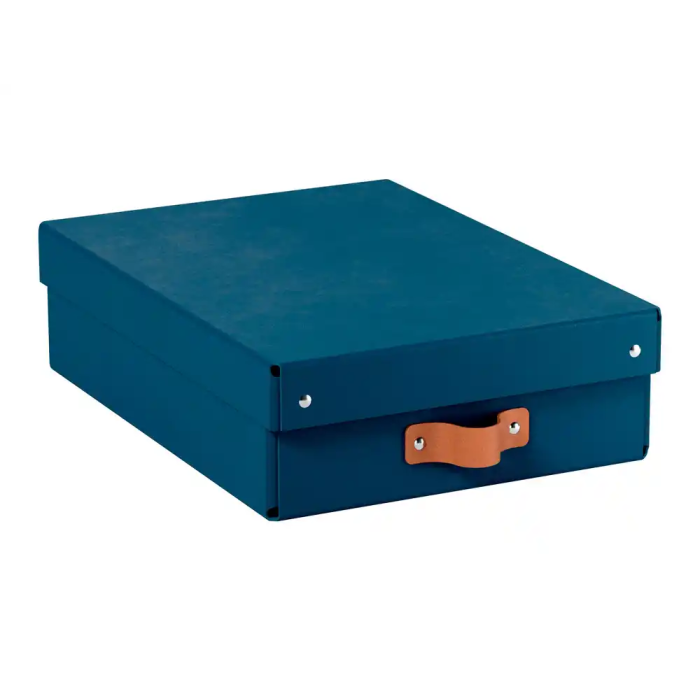 Leitz 61480068 Pack 2 Cajas de Almacenamiento de Cartón Mediana Baja, Color Azul, Formato A4, 8L, 270x370x100 mm 5