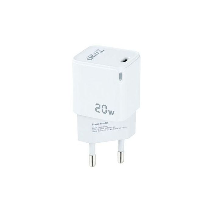 TOOQ CARGADOR DE PARED USB-C PD 20W TOOQ CARGADOR DE PARED USB-C PD 20W