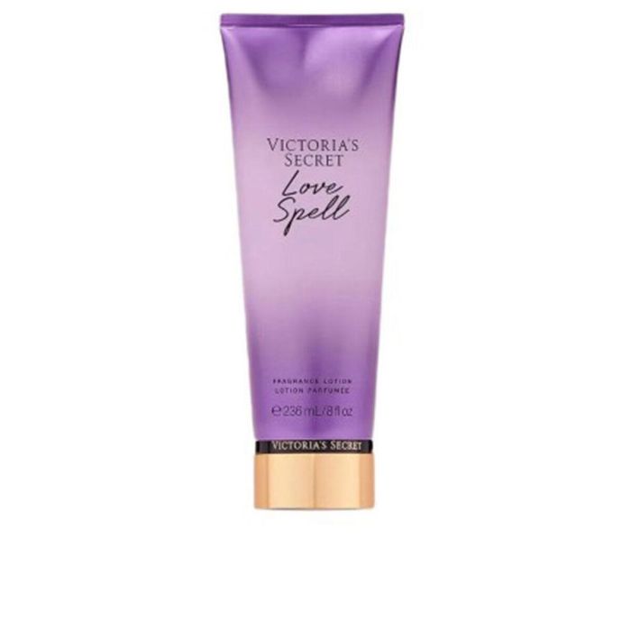 Victoria's Secret LOVE SPELL Loción Corporal Hidratante para Mujer, Fragancia Frutal Floral con Durazno y Flor de Cerezo 236 ml