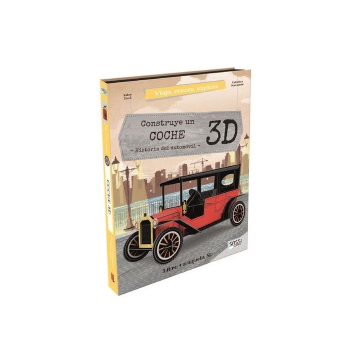 Puzle 3D Y Libro Sassi Manolito Books Construye Un Coche 3D 32 Piezas (+6 Años)