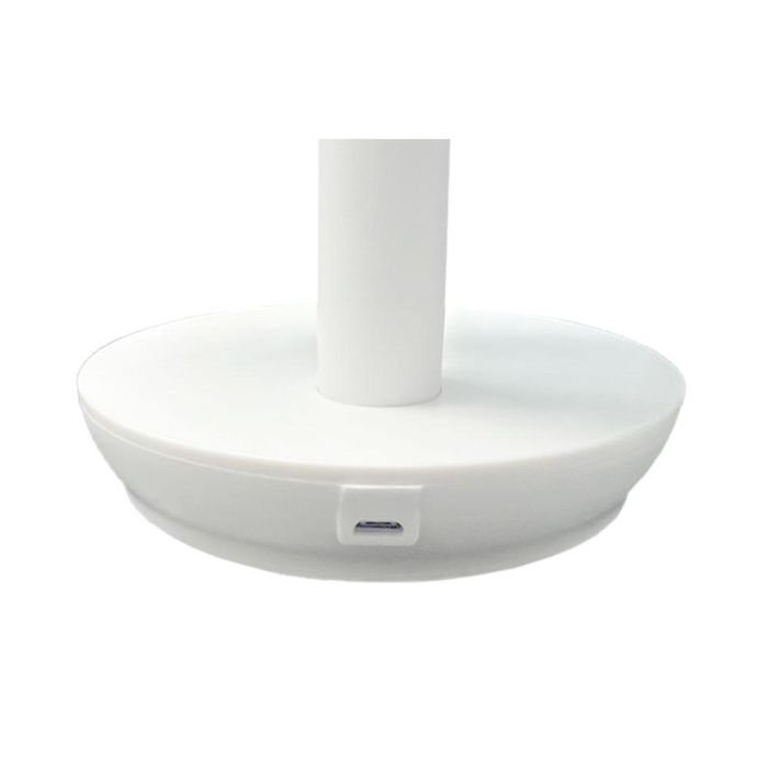 Ventilador de sobremesa recargable blanco potencia: 5w aspas: ø14,5cm 17x13x26cm edm 2