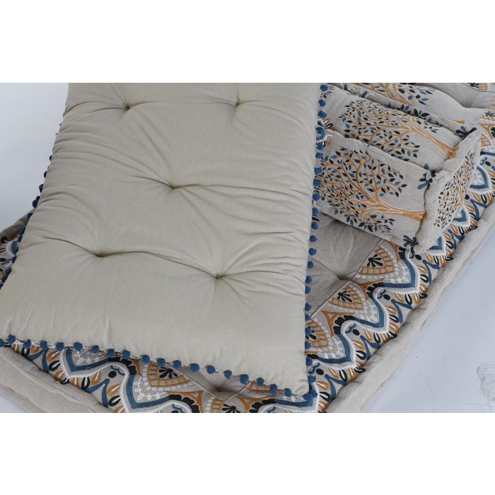 DKD Home Decor Sillon Colección Rodev Set de 4 Algodón Desgastado Amarillo Beige 76x145 cm Altura Asiento 13cm 4 DKD Home Decor Sillon Colección Rodev Set de 4 Algodón Desgastado Amarillo Beige 76x145 cm Altura Asiento 13cm 4