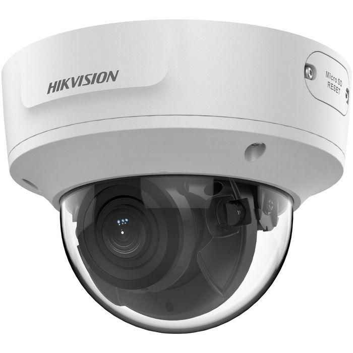 Hikvision Cámara IP minidomo 6M AcuSense 2.8-12mm antivandálico IR40 WDR H.265+ IK10 IP67 PoE con Audio y Alarma