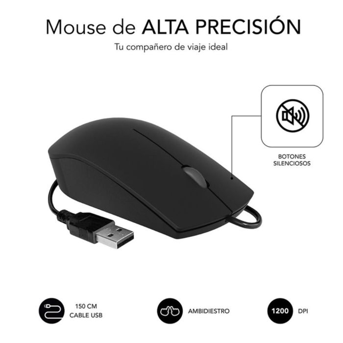 SUBBLIM Combo Business Slim Silencioso con cable USB Negro 2