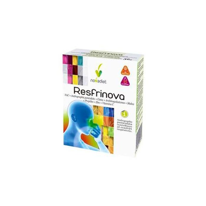 NOVADIET Resfrinova 12 Sticks. Complemento Alimenticio con NAC, Andrographis, Zinc y Vitamina C para Confort Respiratorio y Sistema Inmune