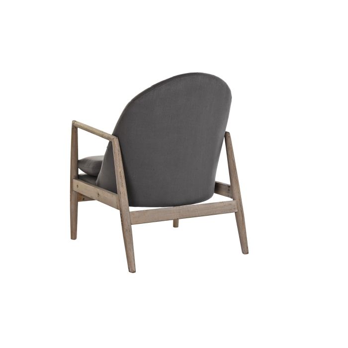 DKD Home Decor Butaca Moderna Tapizada Gris Oscuro, 69x89x68 cm, Estructura Abeto y Asiento Poliéster, Altura Asiento 45 cm 5