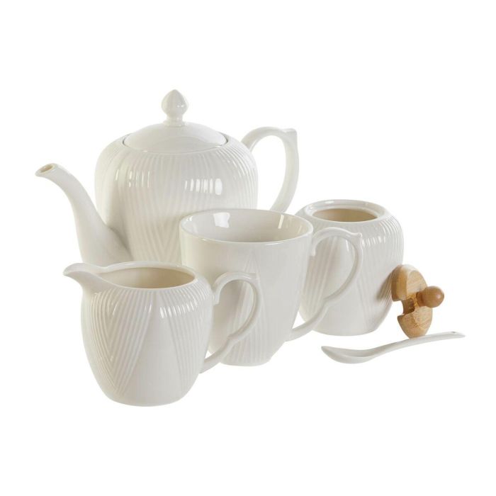 Cafe Basicos DKD Home Decor Blanco Natural 20 x 15 x 33 cm Set de 6 2 Cafe Basicos DKD Home Decor Blanco Natural 20 x 15 x 33 cm Set de 6 2