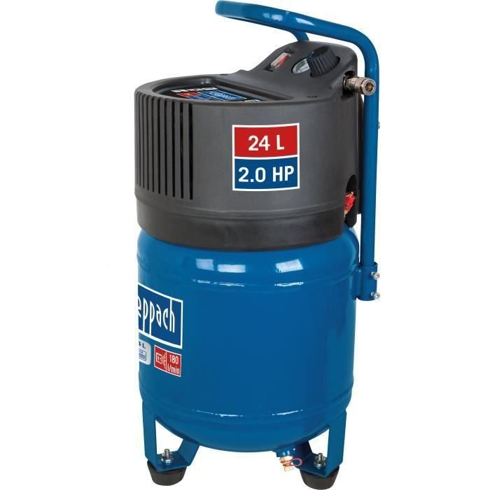 SCHEPPACH Compresor de aire vertical 24 L 2HP 10 bar sin aceite HC24V