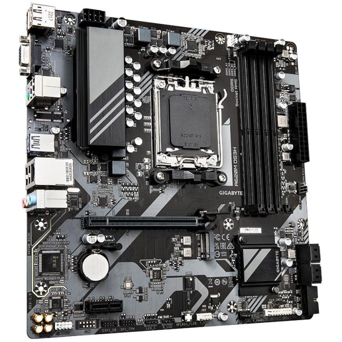 GIGABYTE A620M DS3H Placa Base AMD A620 Zócalo AM5 micro ATX DDR5 para AMD Ryzen 2 GIGABYTE A620M DS3H Placa Base AMD A620 Zócalo AM5 micro ATX DDR5 para AMD Ryzen 2