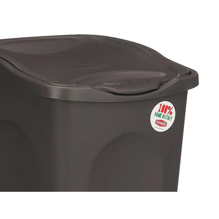 Pongotodo Primavera 25L Antracita Stefanplast 28X40CM (6 Unidades) 3 Pongotodo Primavera 25L Antracita Stefanplast 28X40CM (6 Unidades) 3