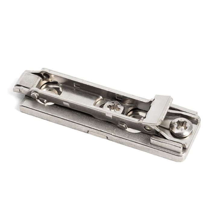 Salice BAPGR H0 Base Domi Recta de Zamak Enganche Rápido Clip para Bisagras Serie 100/200/B/Silentia+ con Regulación Excéntrica