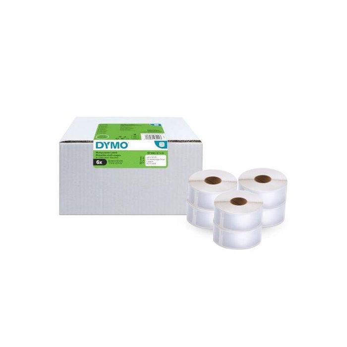 Etiquetas Dymo Label Writer 32X57 Mm Rl.1.000 Uds. Papel Blanco Multifuncion Value Pack De 6 Rollos
