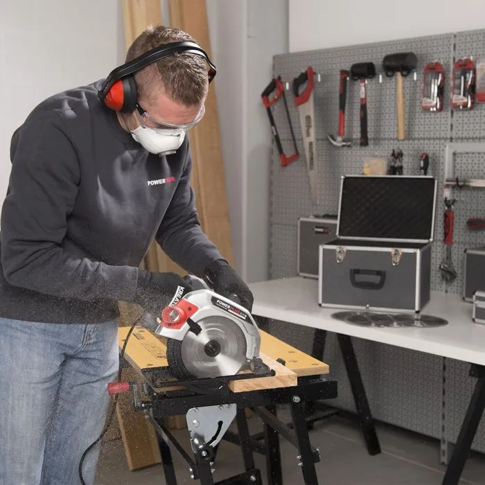 Powerplus Sierra Circular POWE30050 1200 W Ángulo Ajustable 90°/45° 3