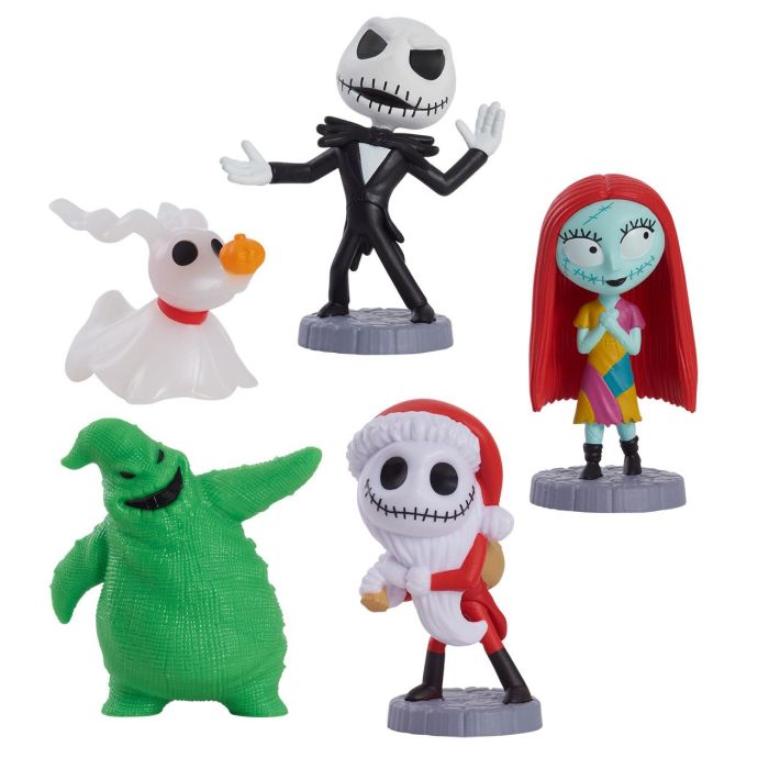 Just Play Pack 5 Figuras Pesadilla Antes De Navidad 17647 Jack Skellington, Sally, ZERO, Oogie Boogie, Santa Jack Disney