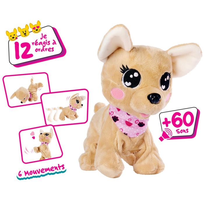Chi Chi Love Peluche interactivo Baby Boo 30 cm Unisex Marrón y Rosa Juguete Niños y Niñas 3 años+ AUC4006592067885 15
