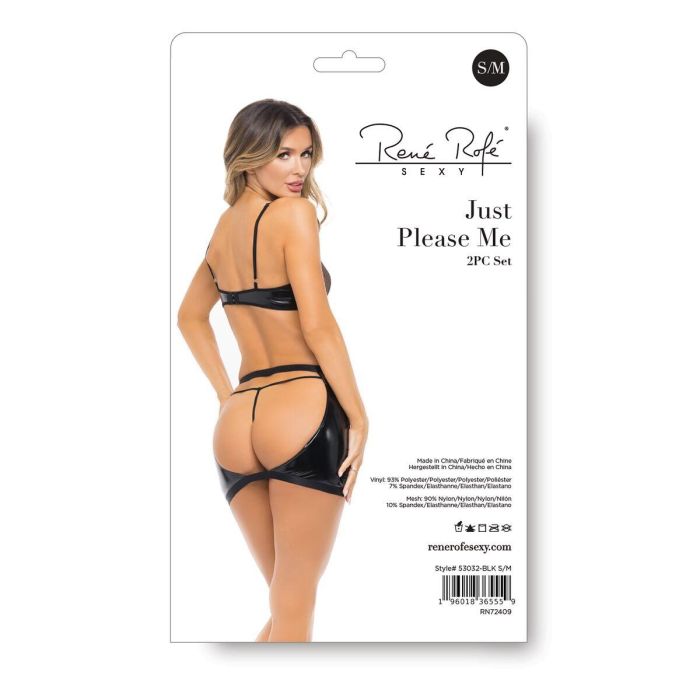 Conjunto de Lencería René Rofé Negro (S/M) 3 Conjunto de Lencería René Rofé Negro (S/M) 3