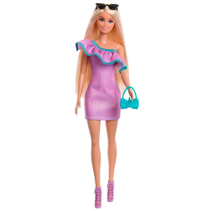 Mattel Muñeca Barbie Fashionista con 3 modas noche 2 Mattel Muñeca Barbie Fashionista con 3 modas noche 2