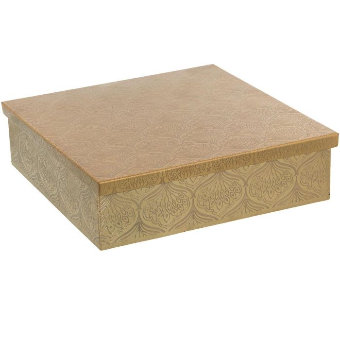 Caja Decorativa Alexandra House Living Multicolor Madera 19 x 6 x 19 cm 2