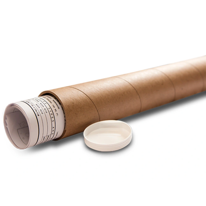 Q-connect Tubo Portadocumentos Cartón Reciclado 40x430 mm con Tapas de Plástico 3