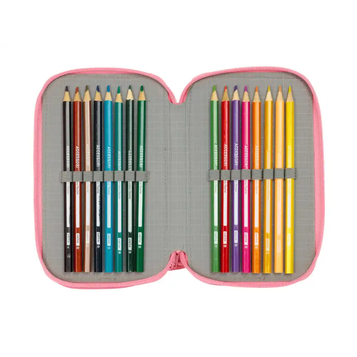 Estuche Escolar con Accesorios Moos Passion Multicolor 12,5 x 19,5 x 5,5 cm 37 Piezas 4